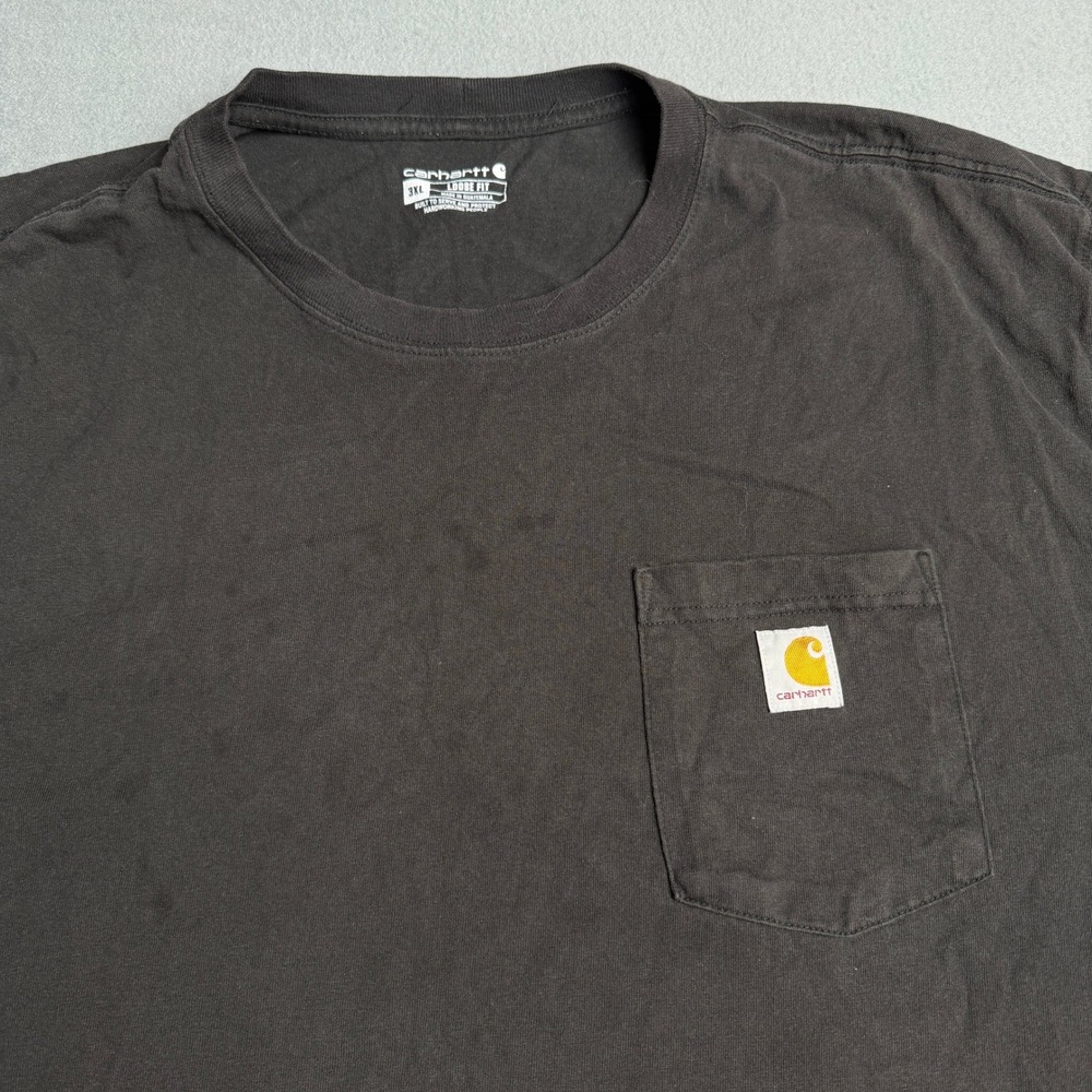 Carhartt Mens 3XL Loose Fit Heavyweight Pocket T-Shirt Black Short Sleeve Tee‎